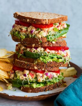 Chickpea salad sandwiches